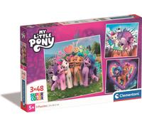 Clementoni - 25322 - Supercolor Puzzle - My Little Pony - 3x48 Pezzi (Include 3 Puzzle Da 48 Pezzi) - Puzzle Bambini 5 Anni, Puzzle Cartoni Animati, Made In Italy