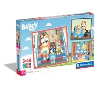 Clementoni Puzzel Square Bluey 3 Puzzel Met 48 Stukjes - Supercolor Puzzel Voor