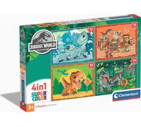 Clementoni - Puzzle 4v1 Mondo giurassico - 1-39 Pezzi