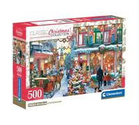 Clementoni Puzzle 500 pezzi, Gioia di Natale, Scatola compatta, Made in Italy, 35160