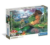 Clementoni - Puzzle 500 Pezzi per Adulti e Ragazzi, Collection, Tema Casa Vecchia Scarpa, Compact Box, Idea Regalo Uomo e Donna, Made in Italy, 49x36 cm, 35596