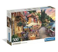 Clementoni - Puzzle 500 Pezzi per Adulti e Ragazzi, Collection, Tema Lago di Como, Poster Incluso, Compact Box, Idea Regalo Made in Italy, 49x36 cm, 35582