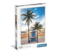 Clementoni - Puzzle 500 Pezzi per Adulti e Ragazzi, Collection, Tema Miami Beach, Idea Regalo Uomo e Donna, Made in Italy, 49x36 cm, 35568