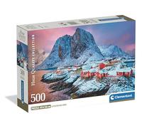 Clementoni - Puzzle 500 Pezzi per Adulti e Ragazzi, Collection, Tema Villaggio Hamnoi, con Poster Incluso, Compact Box, Idea Regalo Uomo e Donna, Made in Italy, 49x36 cm, 35587