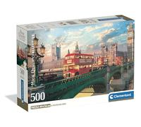 Clementoni - Puzzle 500 Pezzi per Adulti e Ragazzi, Collection, Tema Westminster Bridge con Big Ben, Compact Box con Poster Incluso, Idea Regalo Made in Italy, 70x50 cm, 35575