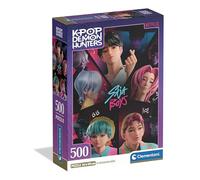 Clementoni Puzzle 500 Pezzi per Adulti e Ragazzi, Illustrazione con Tema K-pop Demon Hunters, Idea Regalo, Made in Italy, 36x49 cm, Poster Incluso, 35625