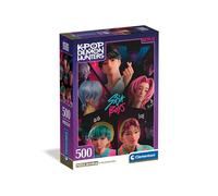 Clementoni Puzzle 500 Pezzi per Adulti e Ragazzi, Illustrazione con Tema K-pop Demon Hunters, Idea Regalo, Made in Italy, 36x49 cm, Poster Incluso, 35625