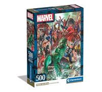 Clementoni - Puzzle 500 Pezzi per Adulti e Ragazzi, Illustrazione Marvel The Avengers, Idea Regalo, Made in Italy, 36x49 cm, Poster Incluso, 35546