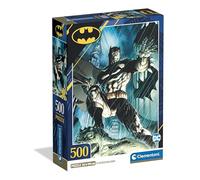 Clementoni - Puzzle 500 Pezzi per Adulti e Ragazzi, Special Series, Tema DC Comics Batman con Poster Incluso, Compact Box con Poster Incluso, Idea Regalo Uomo e Donna, Made in Italy, 49x36 cm, 35593