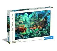 Clementoni - Puzzle 6000 Pezzi per Adulti e Ragazzi, Collection, Tema Battaglia Nave Pirata, Illustrazione Paolo Barbieri, Idea Regalo Uomo e Donna, Made in Italy, 168,6x118,4 cm, 36530