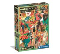 Clementoni - Puzzle 1000 Pezzi per Adulti e Ragazzi, Special Series, Tema Massimalismo Animals & Botanics, Compact Box con Poster Incluso, Idea Regalo Uomo e Donna, Made in Italy, 70x50 cm, 37073