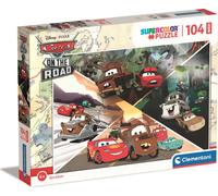 Clementoni - Puzzle Auto su strada maxi - 100 Pezzi