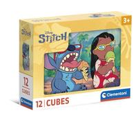 Clementoni Puzzle Bambini - Disney Stitch, Puzzle Con 12 Cubi, Gioco Educativo Bambini 4+ Anni Per Sviluppare Osservazione, Logica E Manualità, Made In Italy, 41347