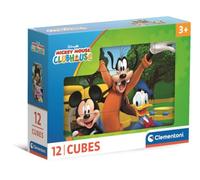 Clementoni - Cubi Puzzle Topolino 12 Cubi - 3 anni e + - Gioco da tavolo prima età - Idea regalo
