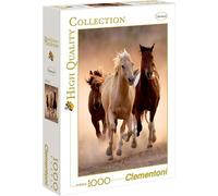 Clementoni Puzzle Cavalli Che Corrono 1000 Pezzi Puzzle Tempo Libero Adulti