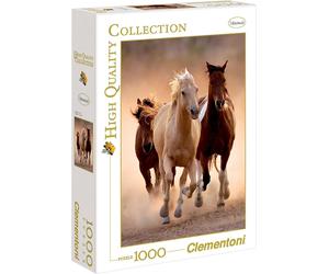 Clementoni Puzzle Cavalli Che Corrono 1000 Pezzi Puzzle Tempo Libero Adulti