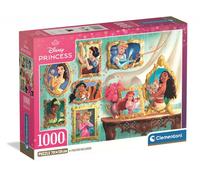 Clementoni - Puzzle 1000 Pezzi per Adulti e Ragazzi, Collection Panorama Tema Disney Princess, con Poster Incluso, Compact Box, Idea Regalo Made in Italy, 70x50 cm, 37046