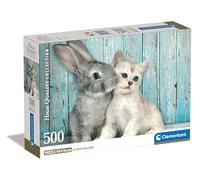 Clementoni - Puzzle Gatto e coniglio 500 - 500 Pezzi