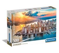Clementoni Puzzle Collection - New York - 500 Pezzi - Puzzle Adulti, Poster Incluso, Puzzle Città, Divertimento Per Adulti, Made In Italy, 35543