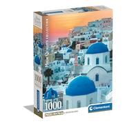 Clementoni Puzzle Collection - Santorini - 1000 Pezzi - Puzzle Adulti, Poster Incluso, Puzzle Paesaggio, Divertimento Per Adulti, Made In Italy, 39912