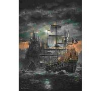 Clementoni - Puzzle Compatta la nave dei pirati - 1500 Pezzi