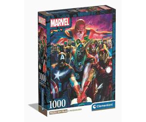 Clementoni - Puzzle Compatto Marvel The Avengers - 1000 Pezzi