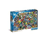 Clementoni - Impossible Puzzle - Dc Comics Justice League - 1000 Pezzi - Puzzle Difficile per Adulti con Supereroi, Made In Italy, 39863