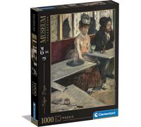 Clementoni - Puzzle 1000 Pezzi Arte, per Adulti e Ragazzi, Museum Collection, Tema Dans un Café di Degas, con Poster Incluso, Compact Box, Idea Regalo Made in Italy, 70x50 cm, 37090