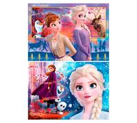 Clementoni supercolor puzzle disney frozen - 2x60 pezzi, puzzle bambini 4 anni