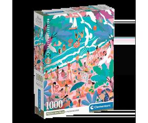 Clementoni - Puzzle Domenica in spiaggia - 1000 Pezzi