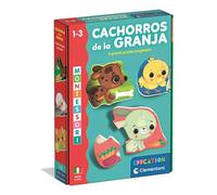 Clementoni - Montessori, Cuccioli della Fattoria, Set di 8 Puzzle Progressivi per Neonati, età 1-3 Anni, Materiali Sostenibili, Made in Italy, 55639