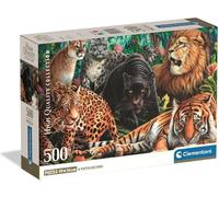 Clementoni - Puzzle Gatti selvatici - 500 Pezzi