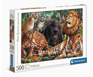 Clementoni - Puzzle Gatti selvatici - 500 Pezzi