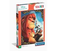Clementoni - Puzzle per Bambini 104 Pezzi Supercolor, per Bambini 6+ Anni, Illustrazione Disney Re Leone, Idea Regalo, Made in Italy, 37,9x26,9 cm, 25052