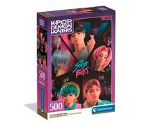 Clementoni Puzzle 500 Pezzi per Adulti e Ragazzi, Illustrazione con Tema K-pop Demon Hunters, Idea Regalo, Made in Italy, 36x49 cm, Poster Incluso, 35625