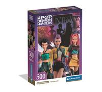 Clementoni Puzzle 500 Pezzi per Adulti e Ragazzi, Illustrazione con Tema K-pop Demon Hunters, Idea Regalo, Made in Italy, 36x49 cm, Poster Incluso, 35626