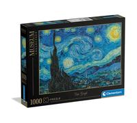 Clementoni - Puzzle Van Gogh 1000 Pezzi Arte, per Adulti e Ragazzi, Museum Collection, Tema Notte Stellata, Idea Regalo Uomo e Donna, Made in Italy, 70x50 cm, 39995
