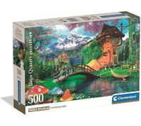 Clementoni - Puzzle 500 Pezzi per Adulti e Ragazzi, Collection, Tema Casa Vecchia Scarpa, Compact Box, Idea Regalo Uomo e Donna, Made in Italy, 49x36 cm, 35596