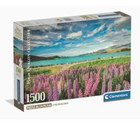 Clementoni - Puzzle Lupini al lago Tekapo - 1500 Pezzi