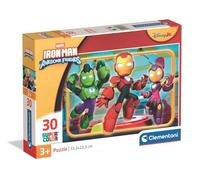 Clementoni - Puzzle Marvel Iron Man and his Awesome Friends, 30 Pezzi Supercolor, per Bambini 3+ Anni, Colorata Illustrazione del Cartone Animato, Idea Regalo, Made in Italy, 33,5x23,5 cm, 20250