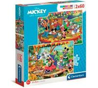Clementoni - Puzzle 2x60 Topolino e i suoi amici - 40-99 Pezzi