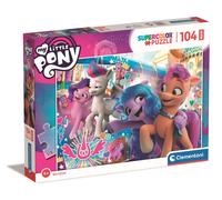 Clementoni - 23764 - Supercolor Puzzle - My Little Pony - 104 pezzi - Made in Italy, puzzle bambini 4 anni, puzzle cartoni animati, puzzle animali bambini