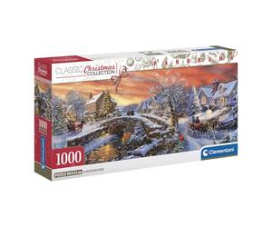 Clementoni Puzzle Panorama 1000 pezzi, Natale sul ponte, Puzzle per Adulti 14-99 Anni, Scatola compatta, Made in Italy, 39999