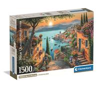 Clementoni - Puzzle 1500 Pezzi per Adulti e Ragazzi, Collection, Tema Scalinata Verso il Porto, Poster Incluso, Compact Box, Idea Regalo Uomo e Donna, Made in Italy, 84,5x59,5 cm, 31729