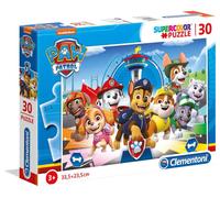 Clementoni - Puzzle Supercolor Paw Patrol 30 Pezzi, per Bambini 3+ Anni, Illustrazione del Cartone Animato, Idea Regalo, Made in Italy, 33,5x23,5 cm, 20263
