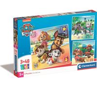 Clementoni - 25301 - Supercolor Puzzle - Paw Patrol - 3x48 Pezzi (Include 3 Puzzle Da 48 Pezzi) - Puzzle Bambini 5 Anni, Puzzle Cartoni Animati, Made In Italy
