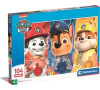 Clementoni 25780 Supercolor Paw Patrol - 104 Teile Kinder 6 Jahre, Cartoon-Puzzl