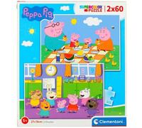Clementoni – Puzzle Peppa Pig – 2 puzzle da 60 pezzi – Made in Italy
