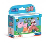 Clementoni Peppa Pig-6 stuks kinderen van 2 jaar, cartoons, puzzelkubussen, Made