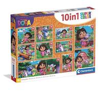 Clementoni Puzzle per bambini 10 in 1 Dora – 4+ anni, diverse pezzature, Made in Italy, 20593